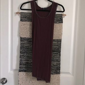 Maroon Flowy Top